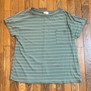 Multicolored Boxy Crew Neck Short Sleeve Tee